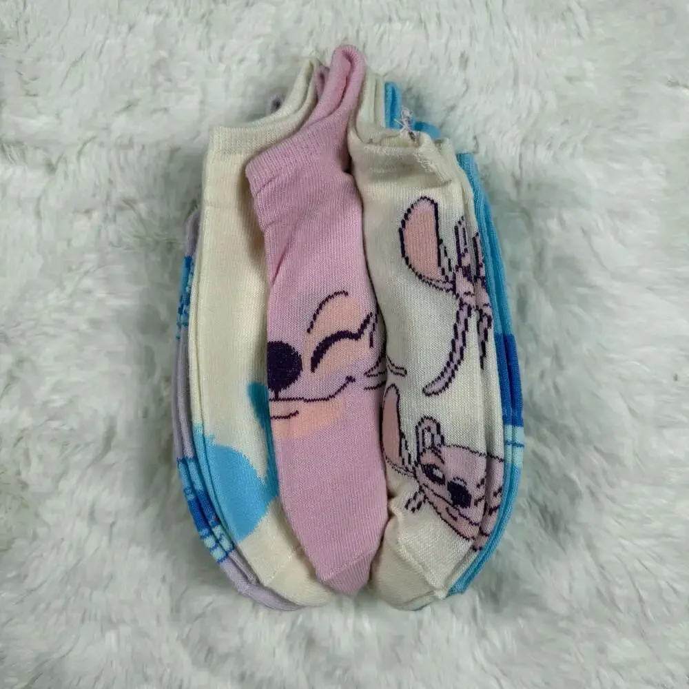 Disney Lilo & Stitch & Angel No-Show Socks 30 Pairs